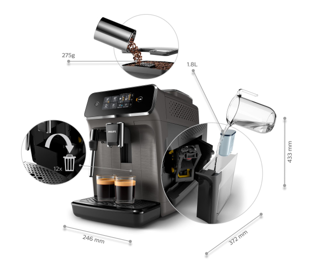 Philips Ekspres automatyczny EP2224/10 Series 2200 - 544800 - zdjęcie 2